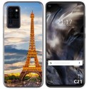 Funda Gel Tpu para Oukitel C21 diseño Paris Dibujos