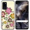 Funda Gel Tpu para Oukitel C21 diseño Primavera En Flor Dibujos