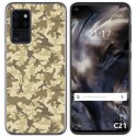Funda Gel Tpu para Oukitel C21 diseño Sand Camuflaje Dibujos