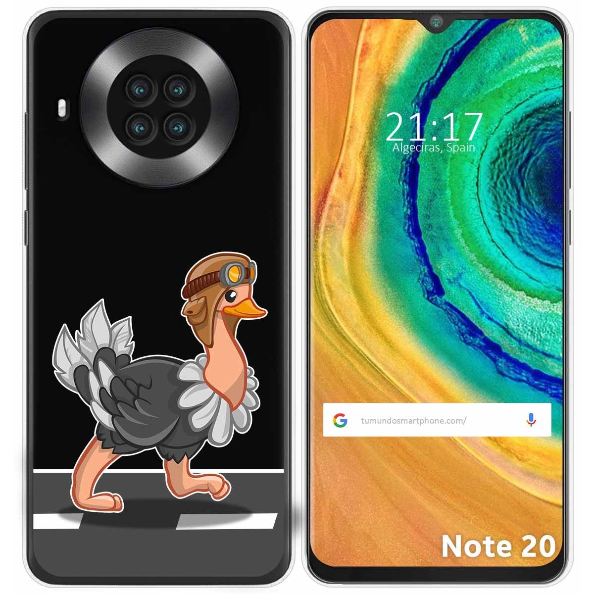 Funda Gel Transparente para Cubot Note 20 diseño Avestruz Dibujos