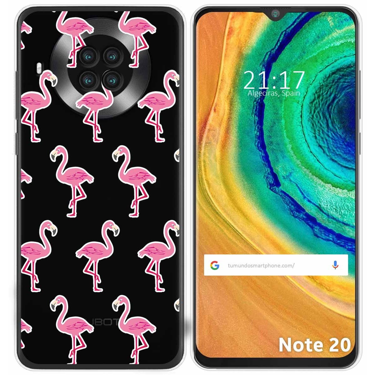 Funda Gel Transparente para Cubot Note 20 diseño Flamenco Dibujos