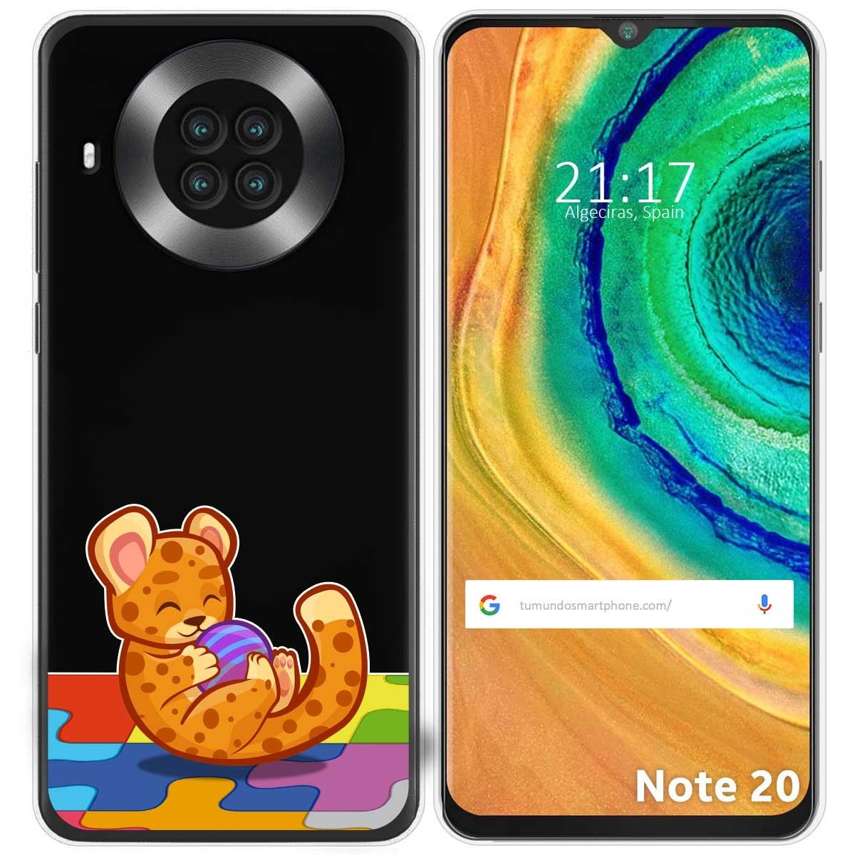 Funda Gel Transparente para Cubot Note 20 diseño Leopardo Dibujos