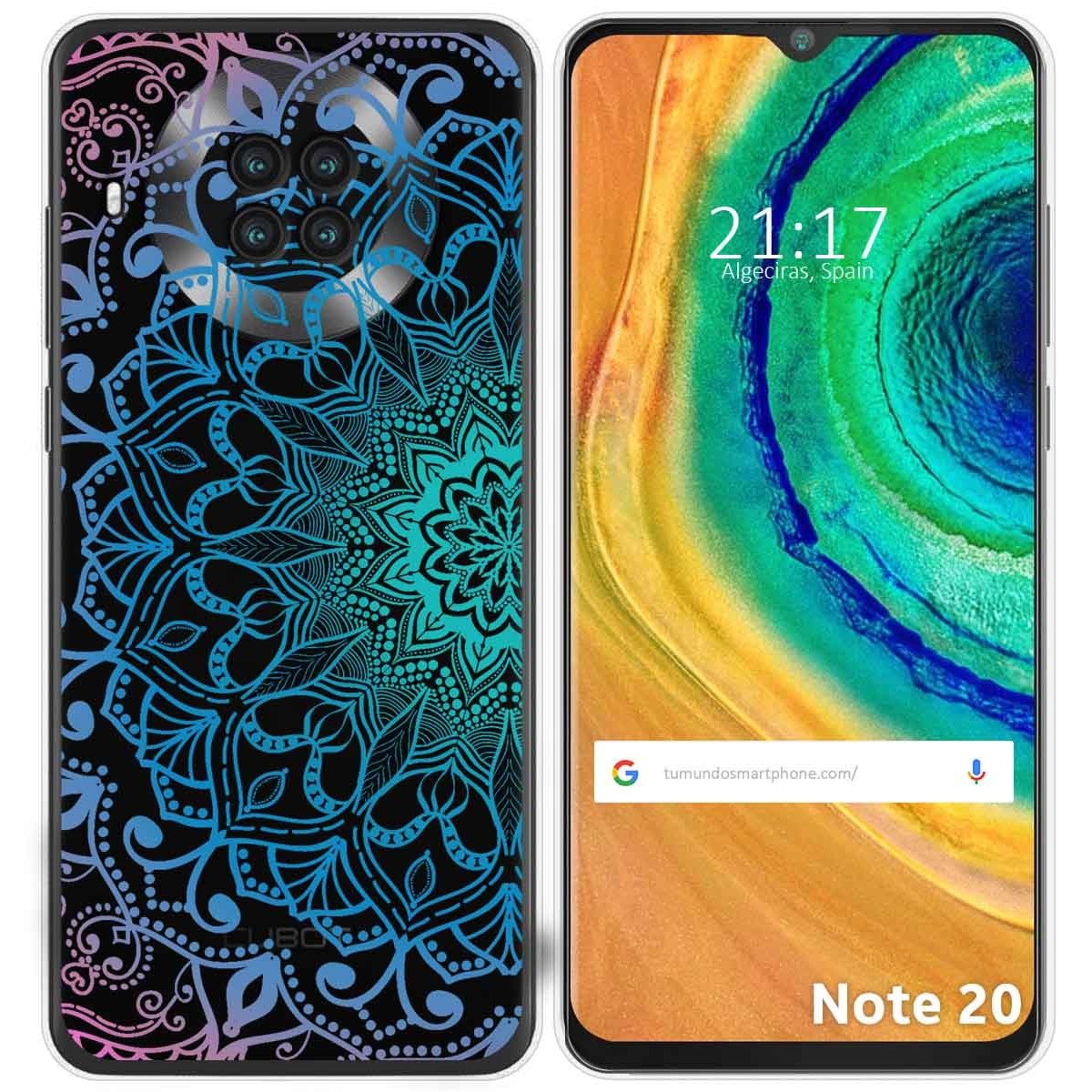 Funda Gel Transparente para Cubot Note 20 diseño Mandala Dibujos