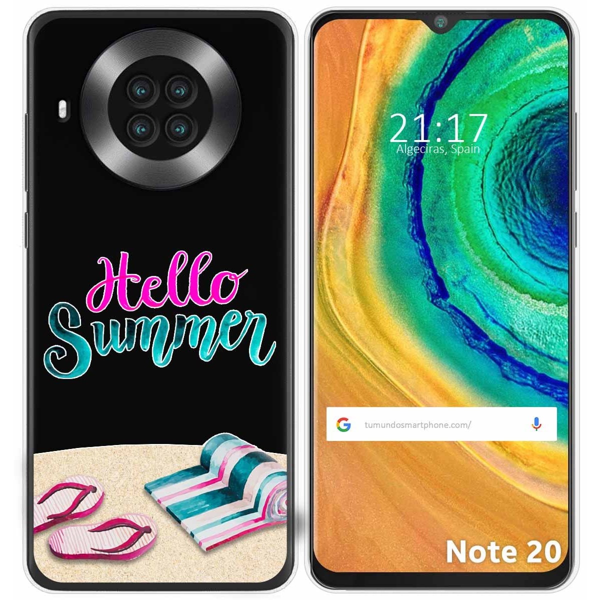 Funda Gel Transparente para Cubot Note 20 diseño Summer Dibujos