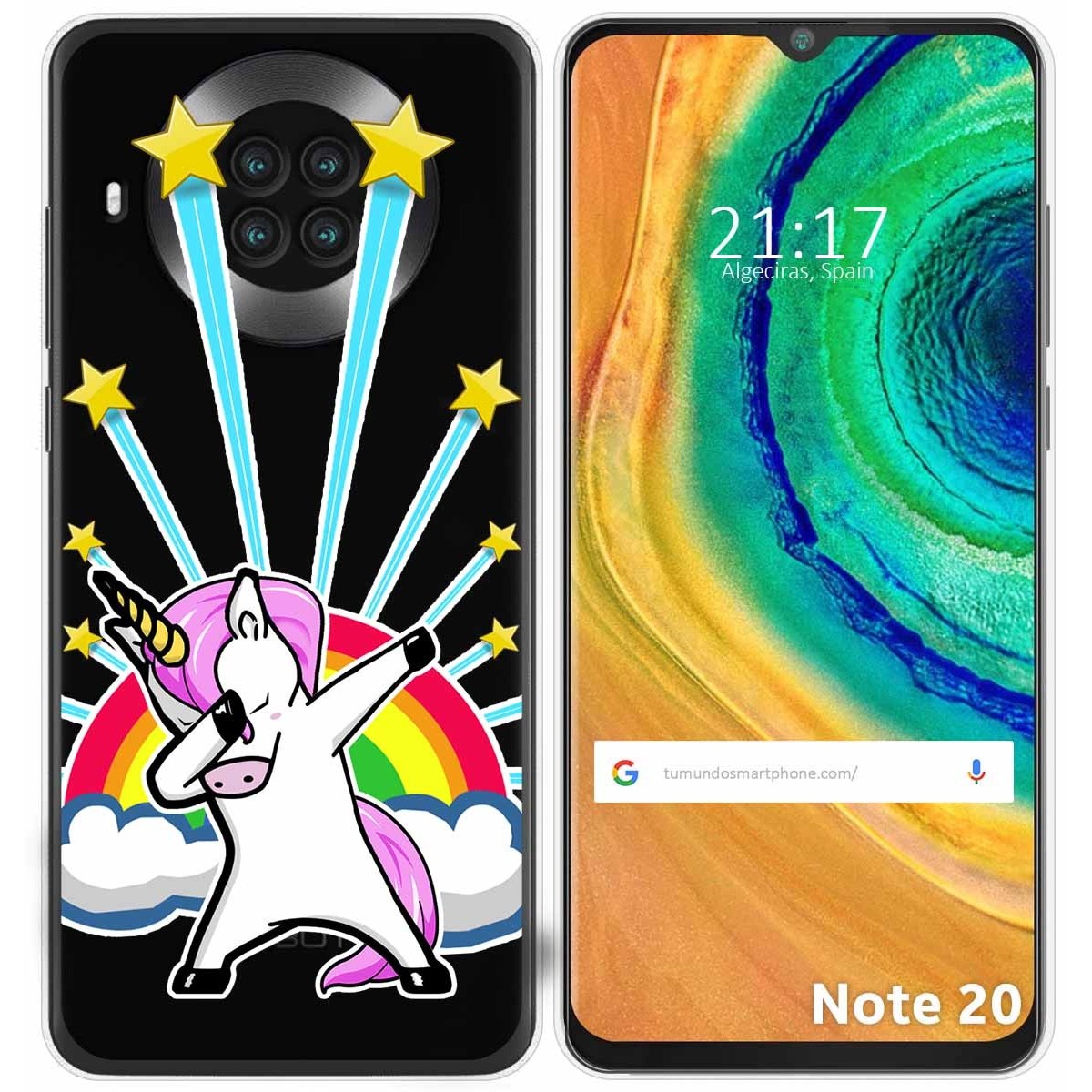Funda Gel Transparente para Cubot Note 20 diseño Unicornio Dibujos