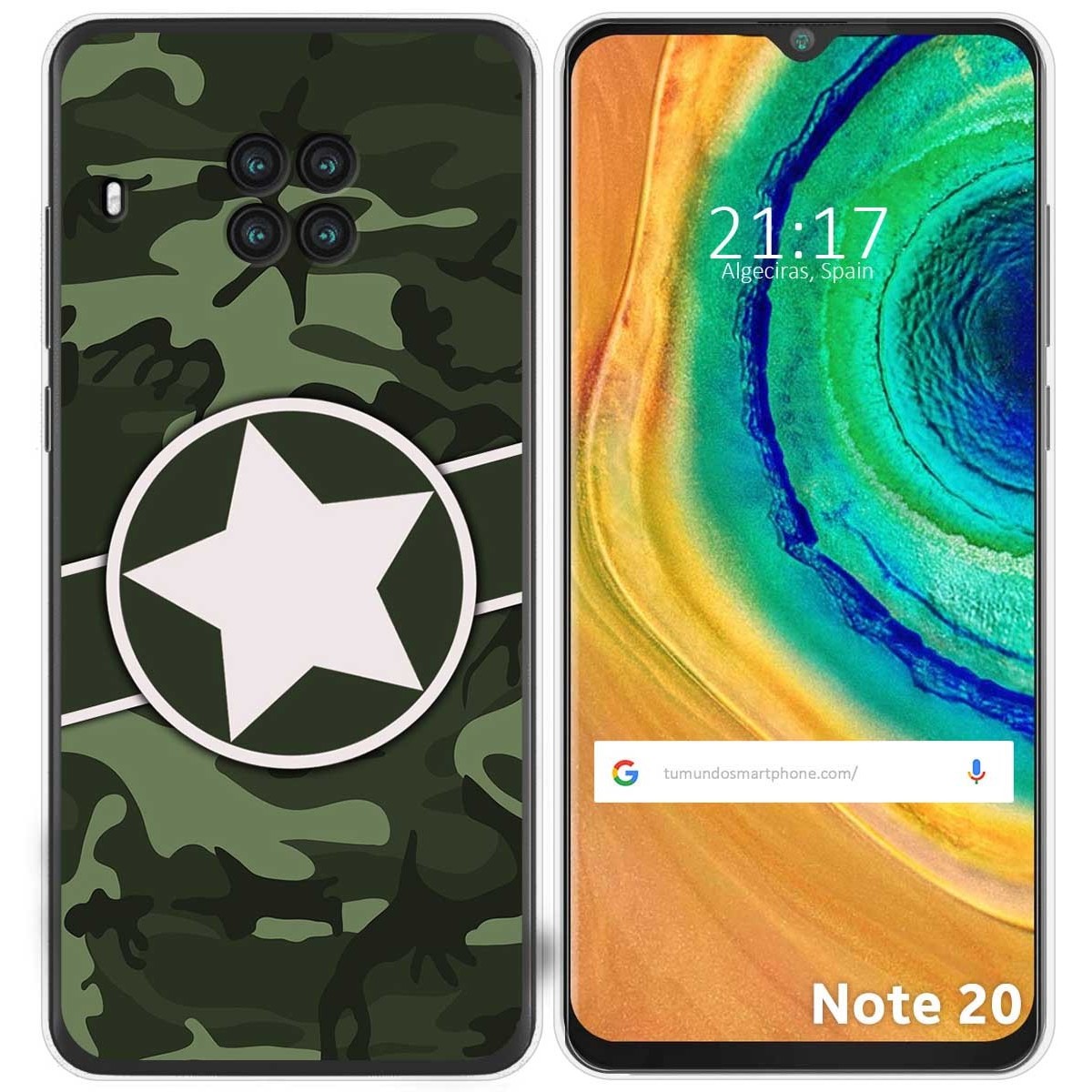 Funda Gel Tpu para Cubot Note 20 diseño Camuflaje 01 Dibujos