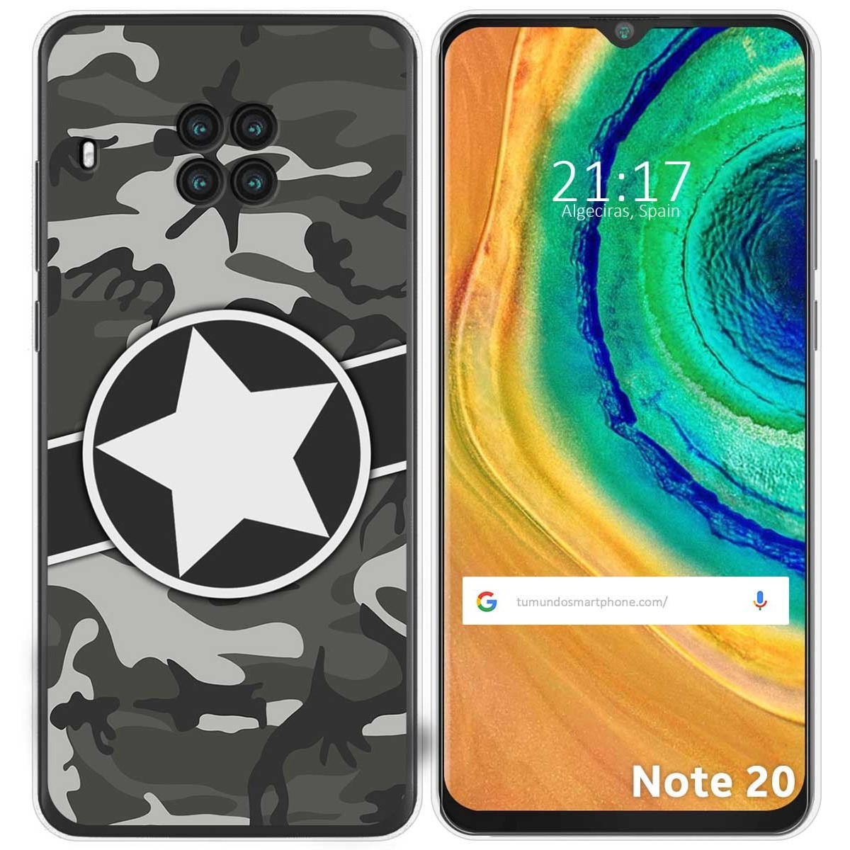 Funda Gel Tpu para Cubot Note 20 diseño Camuflaje 02 Dibujos