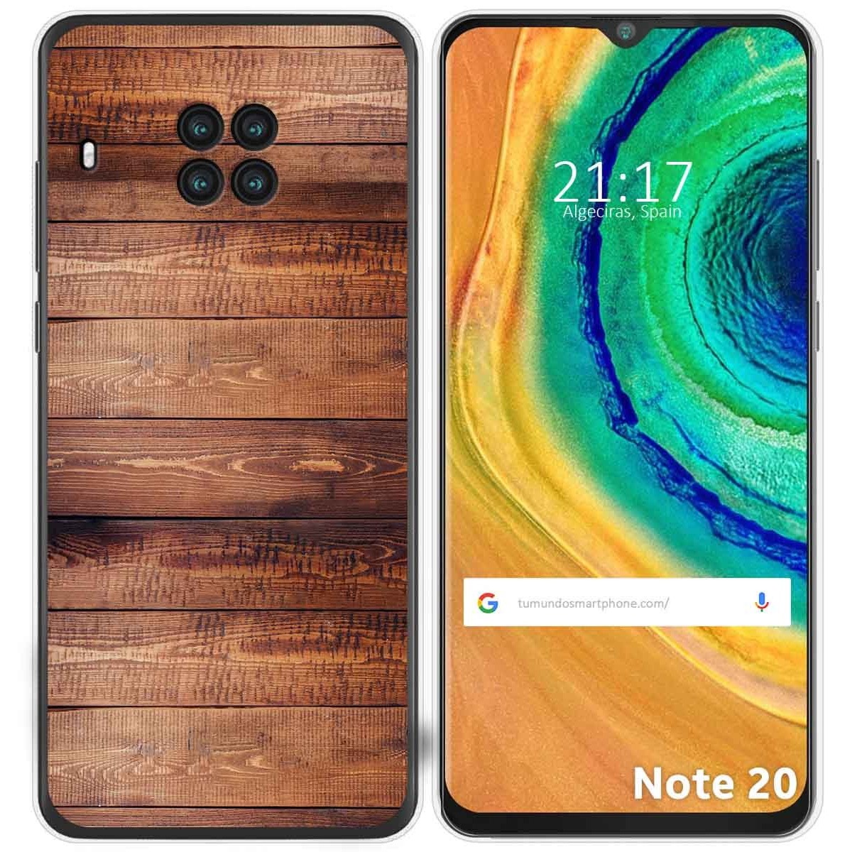 Funda Gel Tpu para Cubot Note 20 diseño Madera 02 Dibujos