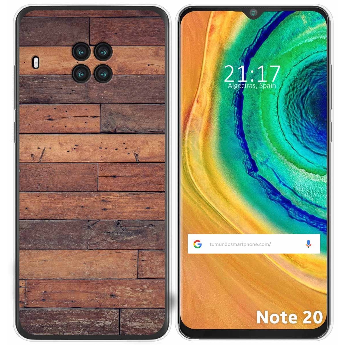 Funda Gel Tpu para Cubot Note 20 diseño Madera 03 Dibujos