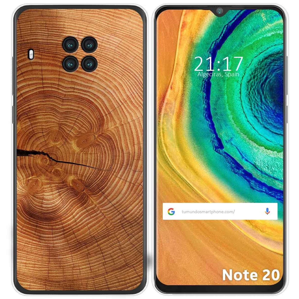 Funda Gel Tpu para Cubot Note 20 diseño Madera 04 Dibujos