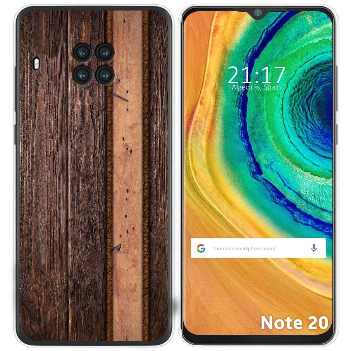 Funda Gel Tpu para Cubot Note 20 diseño Madera 05 Dibujos