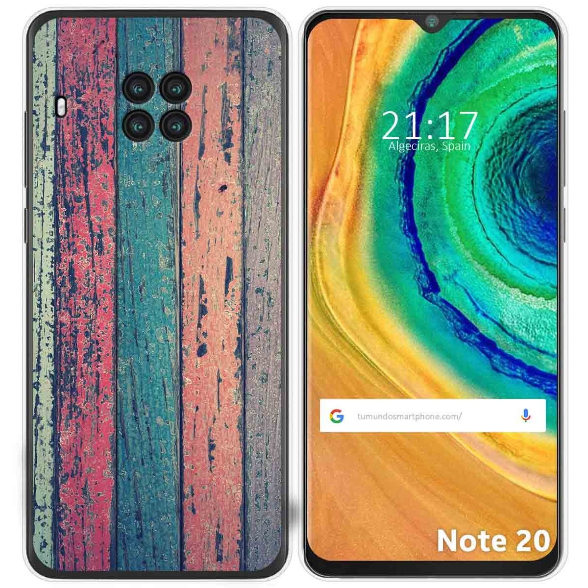 Funda Gel Tpu para Cubot Note 20 diseño Madera 10 Dibujos