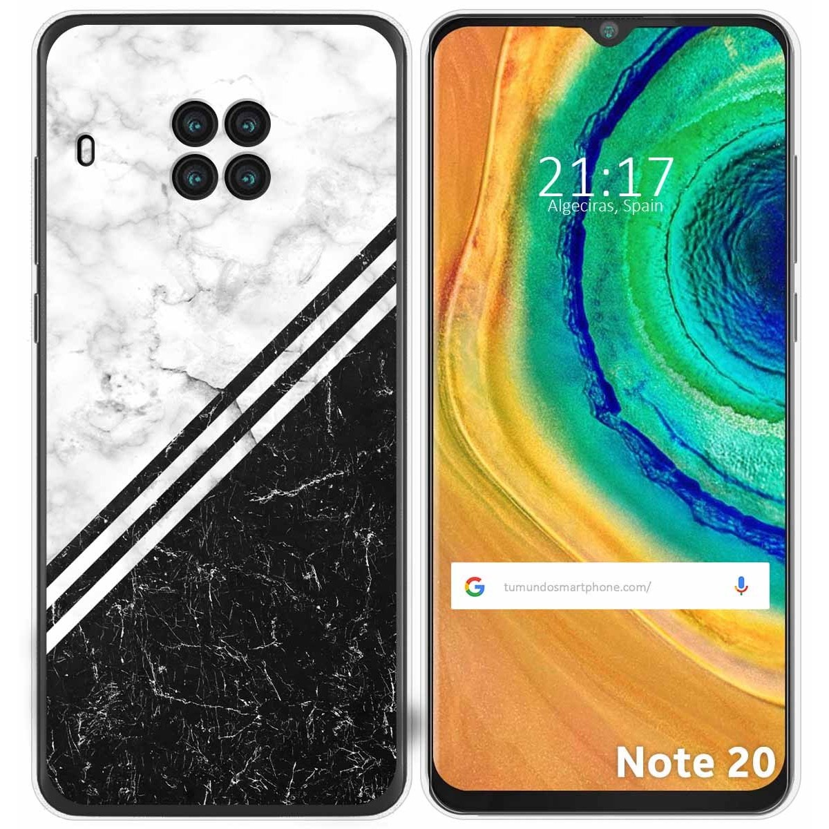 Funda Gel Tpu para Cubot Note 20 diseño Mármol 01 Dibujos