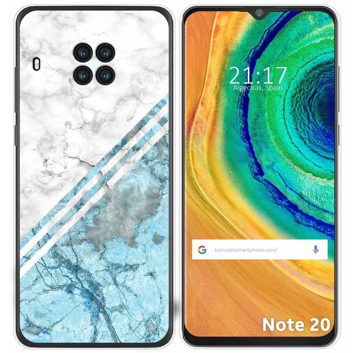 Funda Gel Tpu para Cubot Note 20 diseño Mármol 02 Dibujos