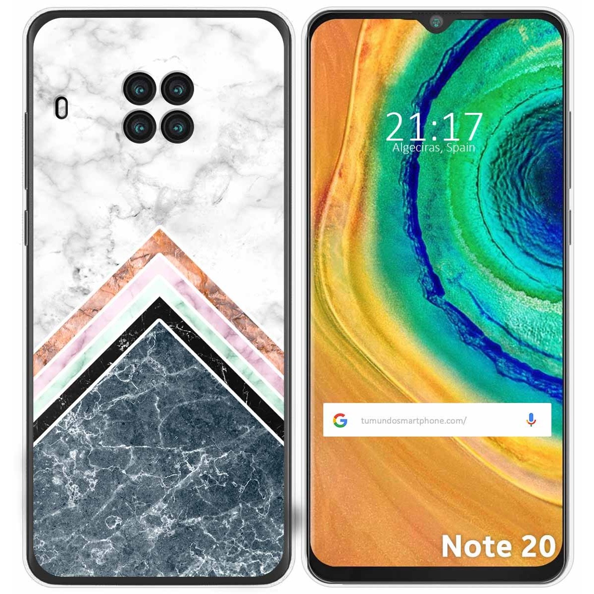 Funda Gel Tpu para Cubot Note 20 diseño Mármol 05 Dibujos