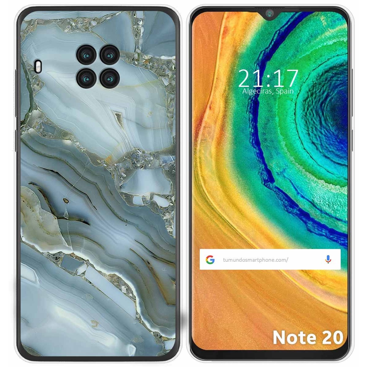 Funda Gel Tpu para Cubot Note 20 diseño Mármol 09 Dibujos