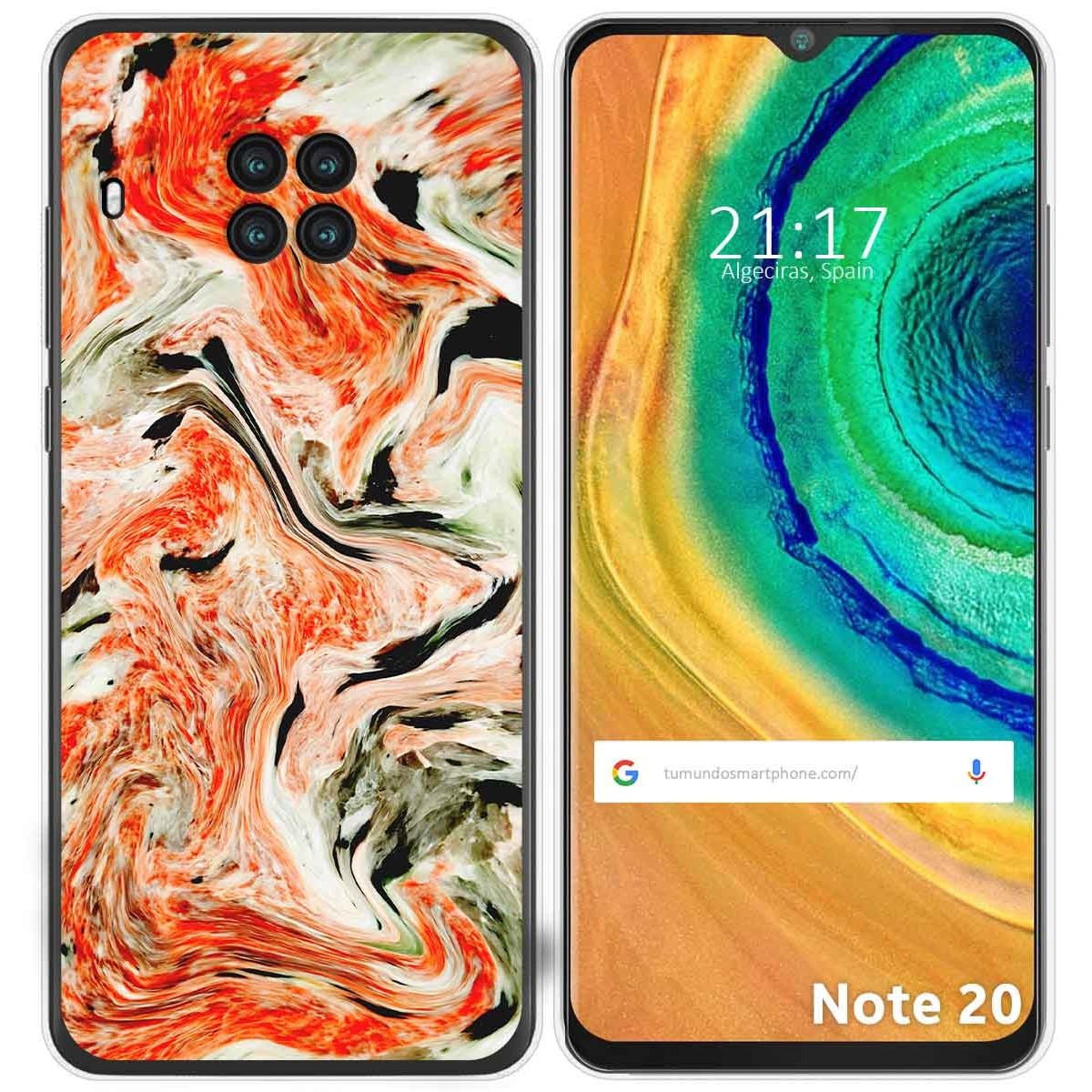 Funda Gel Tpu para Cubot Note 20 diseño Mármol 12 Dibujos