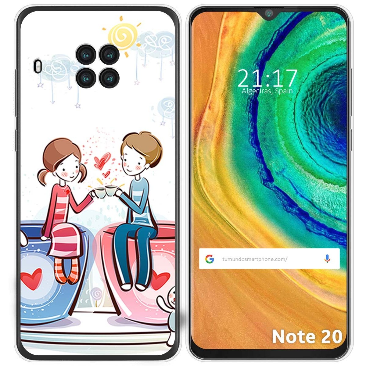 Funda Gel Tpu para Cubot Note 20 diseño Café Dibujos
