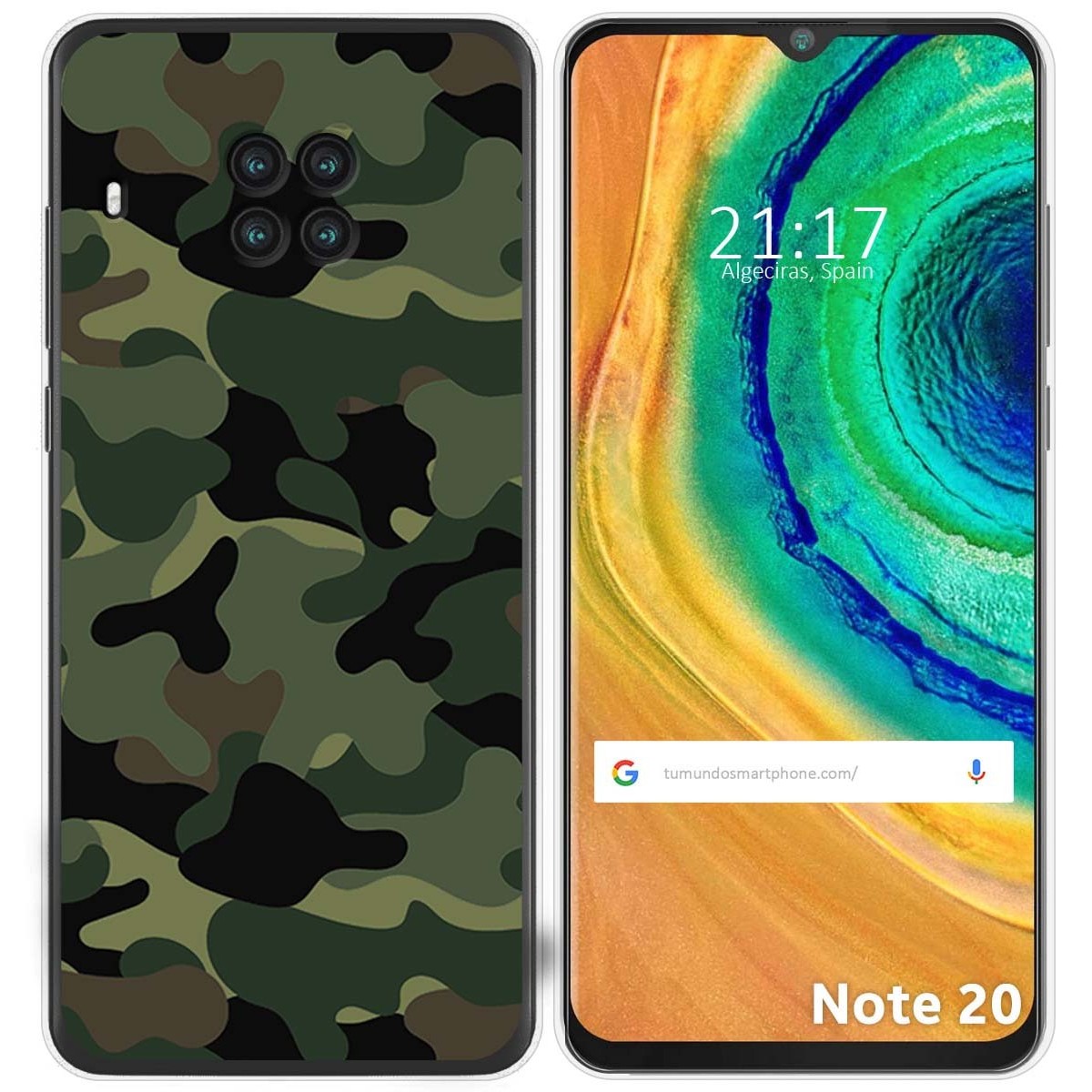 Funda Gel Tpu para Cubot Note 20 diseño Camuflaje Dibujos