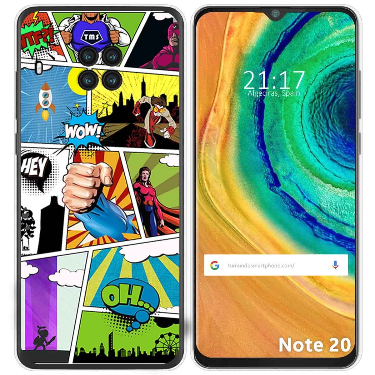 Funda Gel Tpu para Cubot Note 20 diseño Comic Dibujos