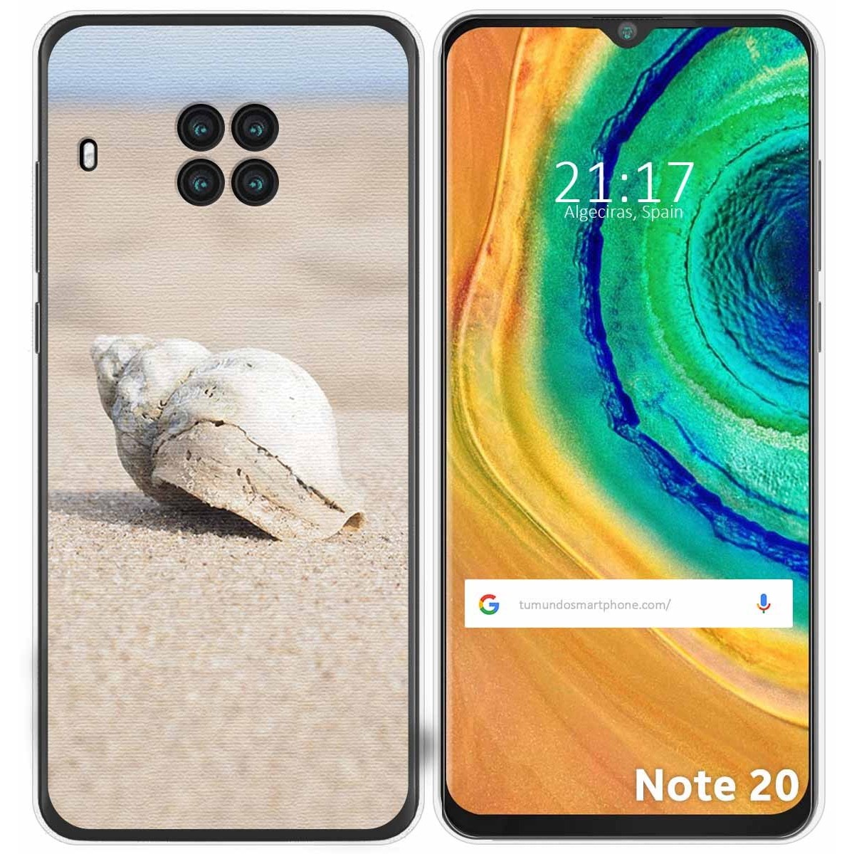 Funda Gel Tpu para Cubot Note 20 diseño Concha Dibujos