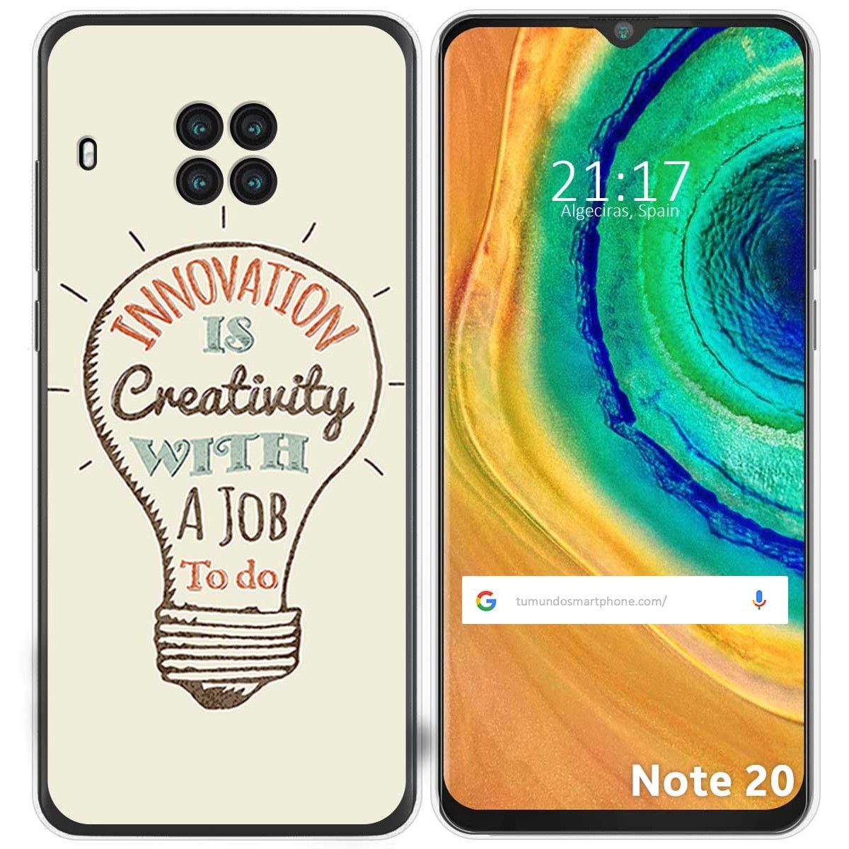 Funda Gel Tpu para Cubot Note 20 diseño Creativity Dibujos