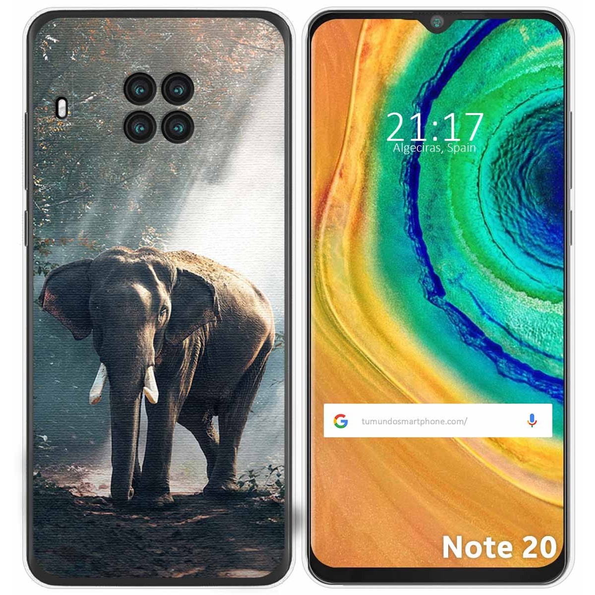 Funda Gel Tpu para Cubot Note 20 diseño Elefante Dibujos