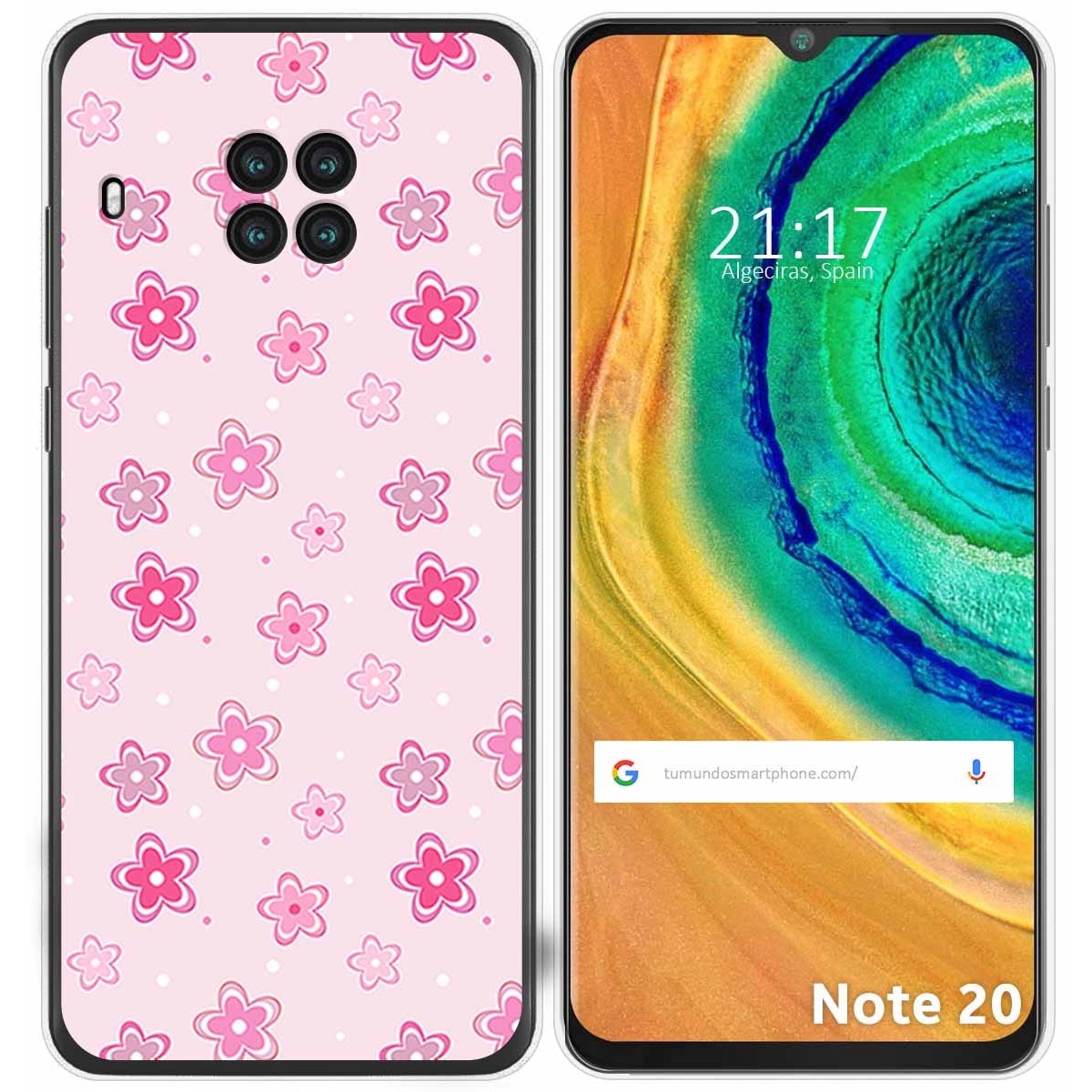 Funda Gel Tpu para Cubot Note 20 diseño Flores Dibujos