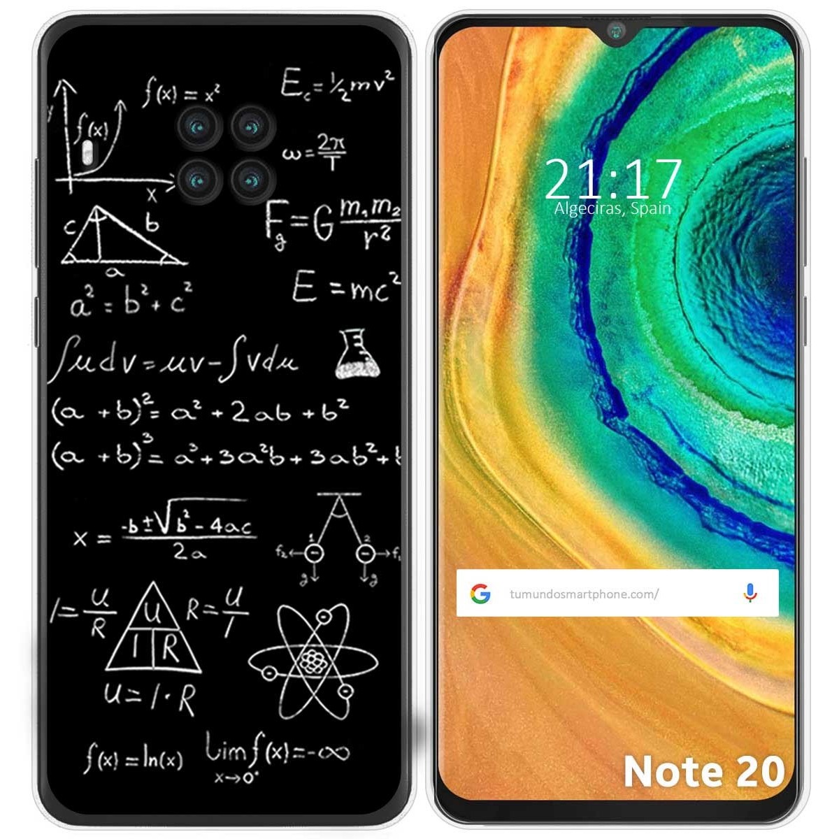 Funda Gel Tpu para Cubot Note 20 diseño Formulas Dibujos