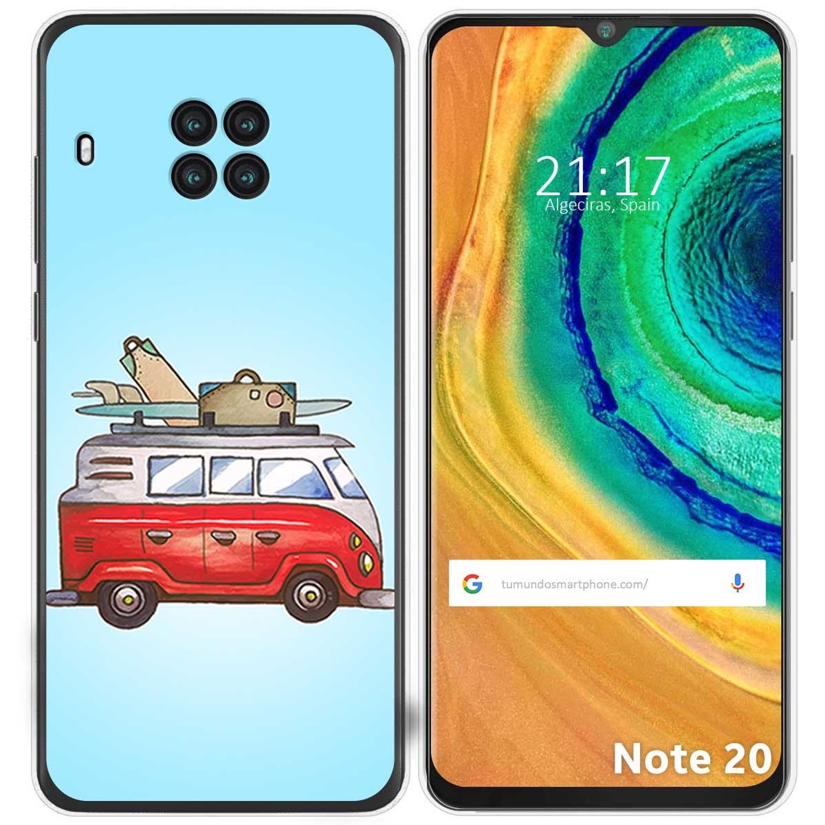 Funda Gel Tpu para Cubot Note 20 diseño Furgoneta Dibujos