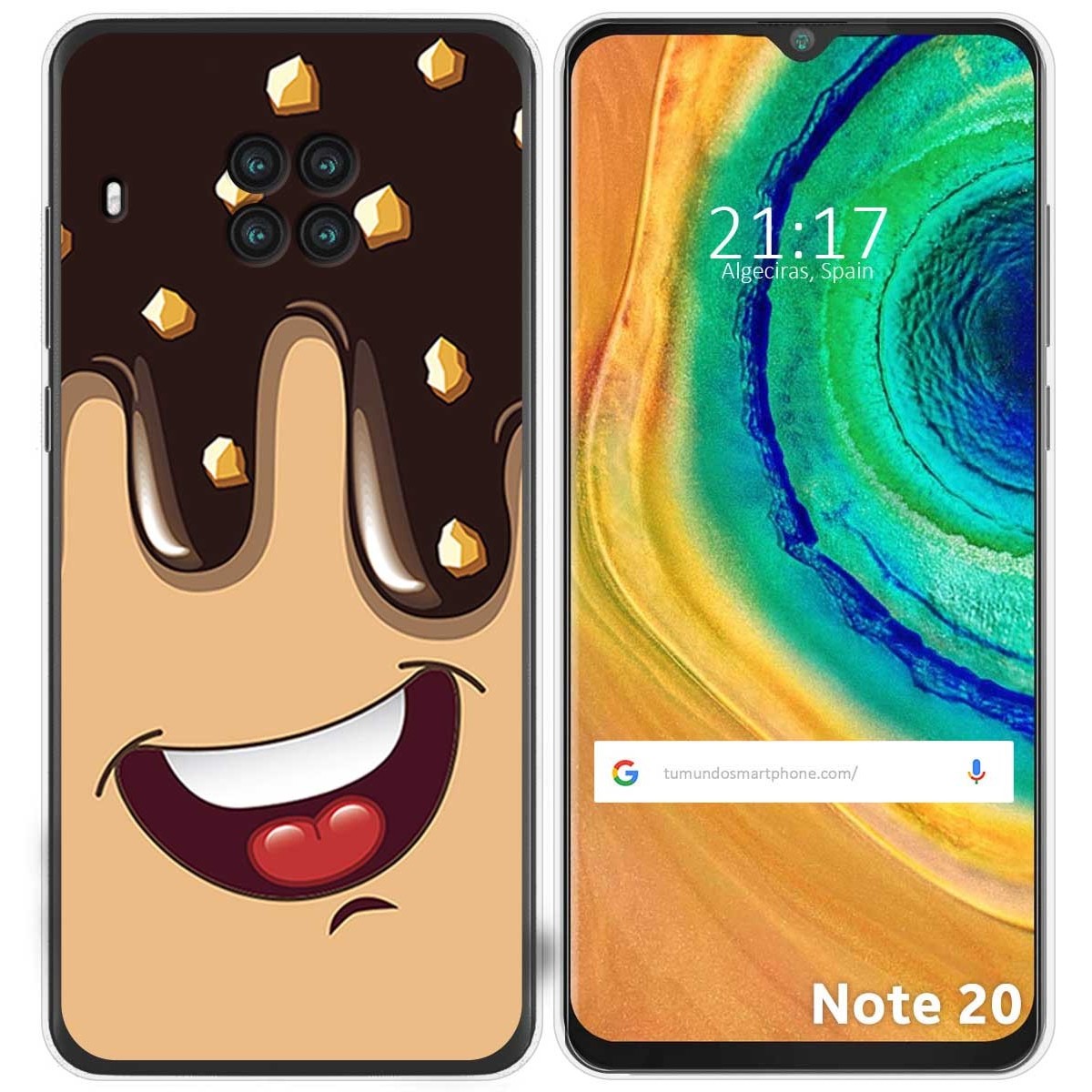 Funda Gel Tpu para Cubot Note 20 diseño Helado Chocolate Dibujos