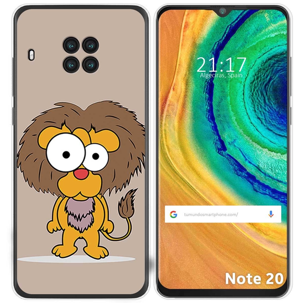 Funda Gel Tpu para Cubot Note 20 diseño Leon Dibujos