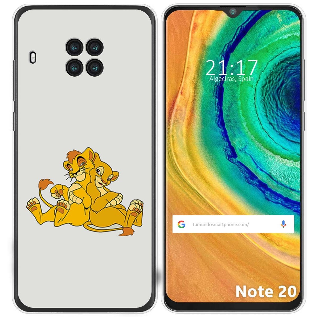 Funda Gel Tpu para Cubot Note 20 diseño Leones Dibujos