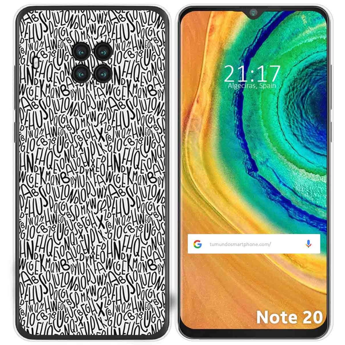 Funda Gel Tpu para Cubot Note 20 diseño Letras Dibujos