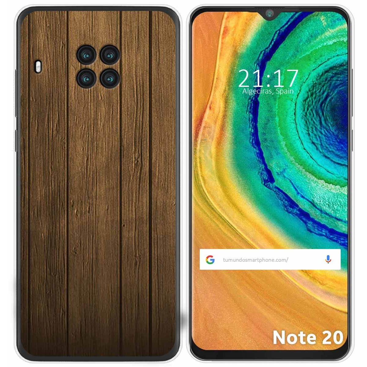 Funda Gel Tpu para Cubot Note 20 diseño Madera Dibujos