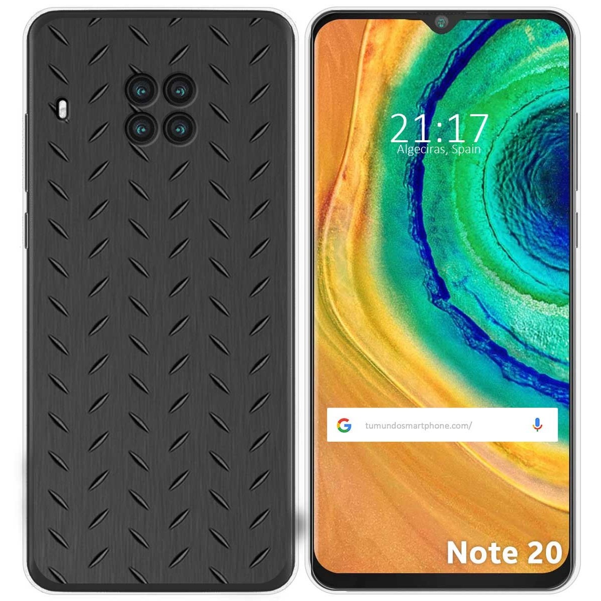 Funda Gel Tpu para Cubot Note 20 diseño Metal Dibujos