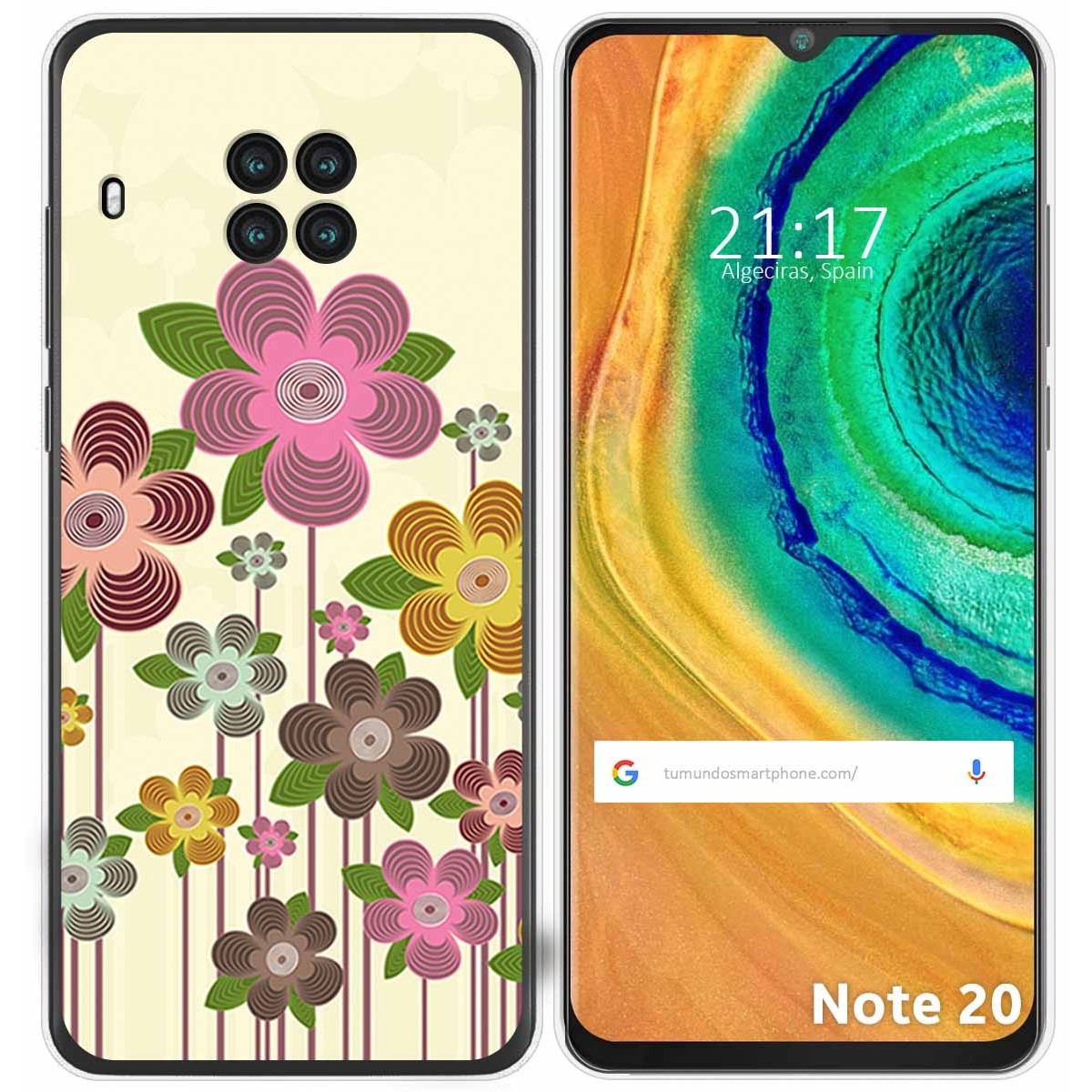 Funda Gel Tpu para Cubot Note 20 diseño Primavera En Flor Dibujos
