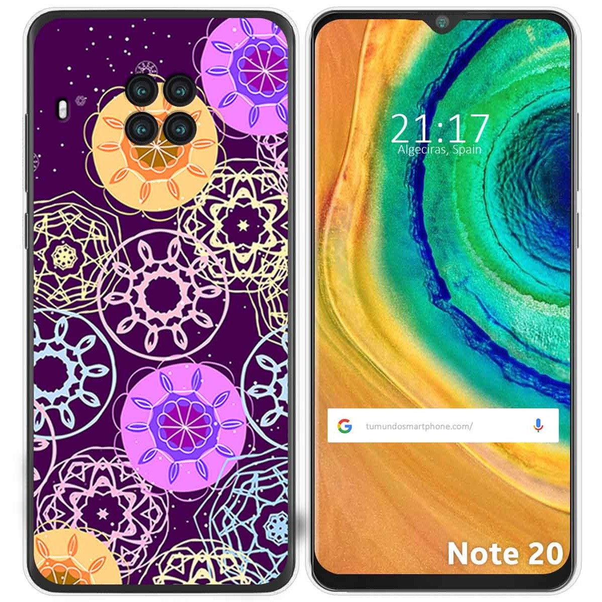 Funda Gel Tpu para Cubot Note 20 diseño Radial Dibujos