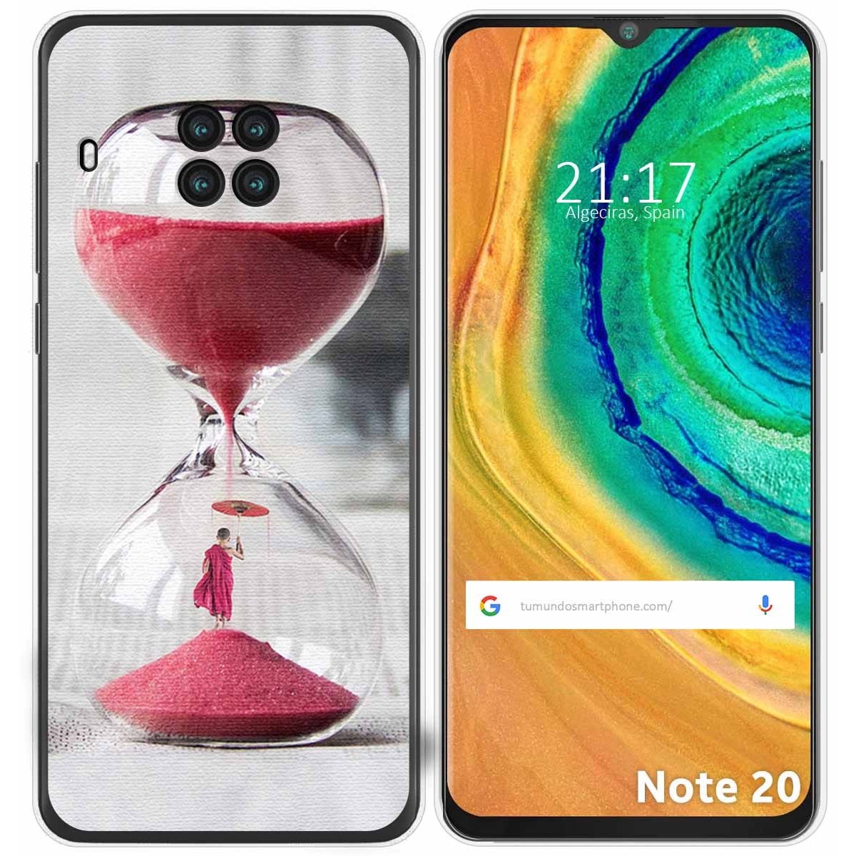 Funda Gel Tpu para Cubot Note 20 diseño Reloj Dibujos