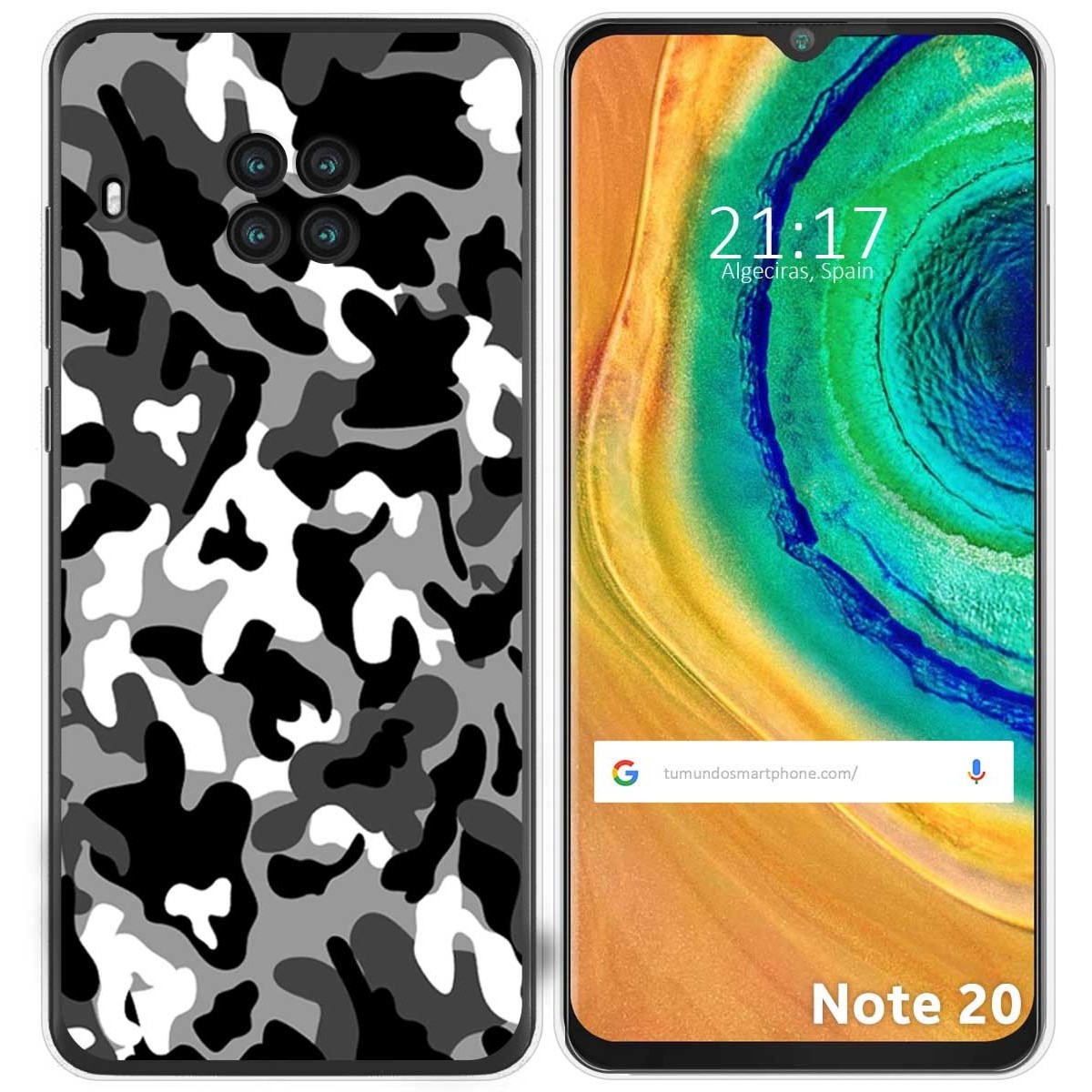 Funda Gel Tpu para Cubot Note 20 diseño Snow Camuflaje Dibujos
