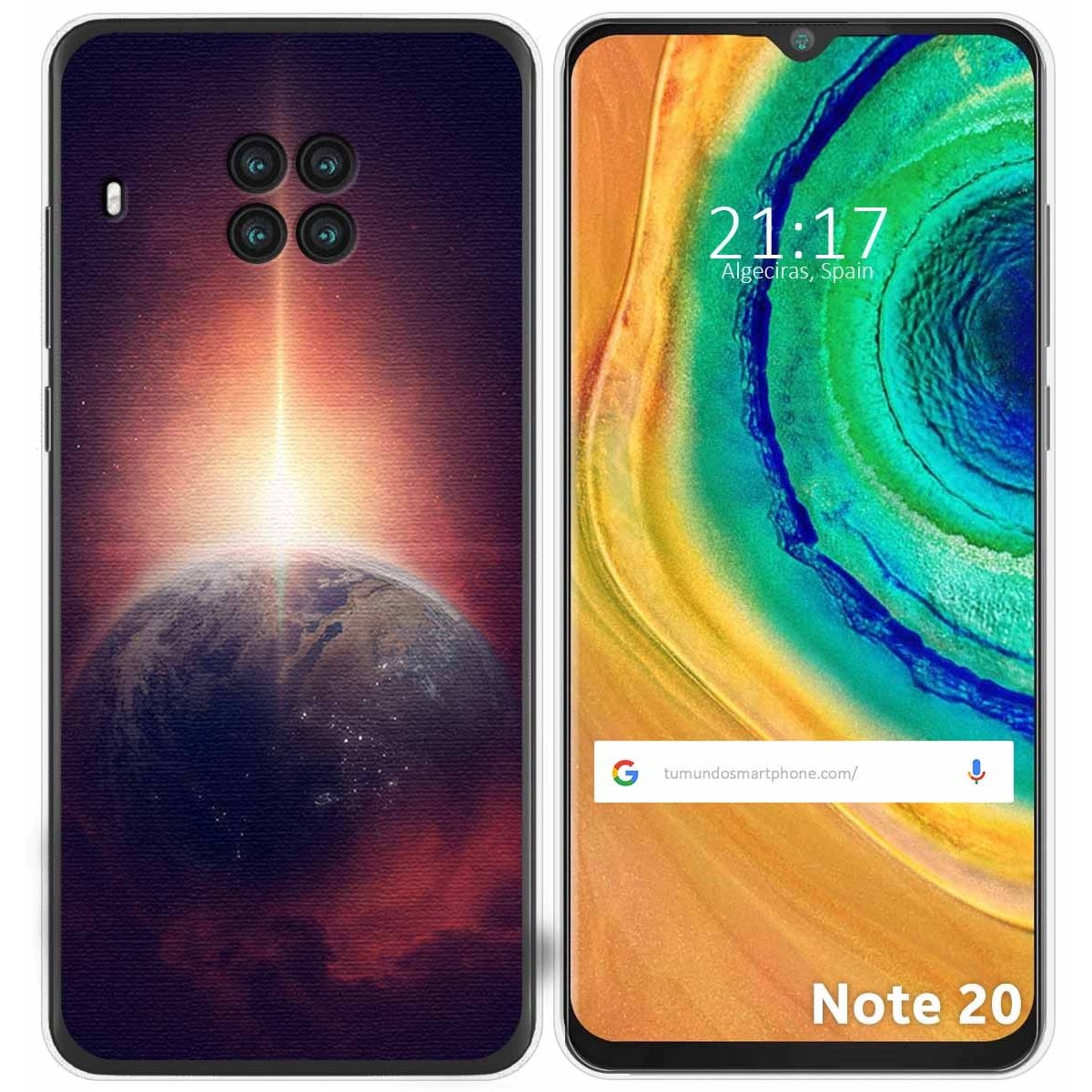 Funda Gel Tpu para Cubot Note 20 diseño Tierra Dibujos