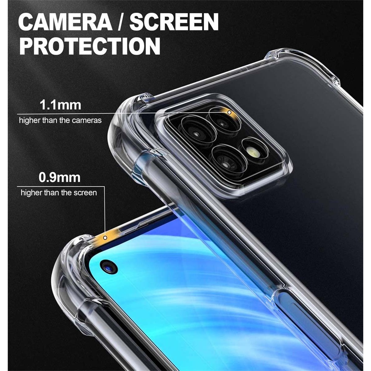 Funda Gel Tpu Anti-Shock Transparente para Oppo A73 5G
