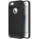 Funda Gel Tpu Tipo Carbon Negra para Iphone 5 / 5S / Se