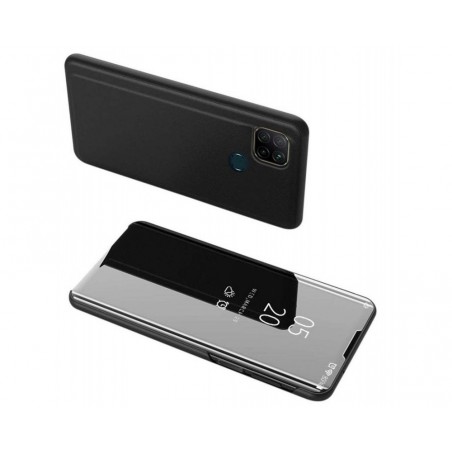 Funda Flip Cover Clear View para Realme 7i / Narzo 30A color Negra