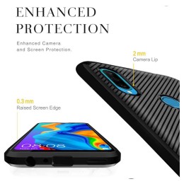 Funda Silicona Gel Tpu Nuevo Carbon Negra para Huawei P40 Lite 2