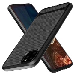 Funda Silicona Gel Tpu Nuevo Carbon Negra para Iphone 12 Pro Max (6.7)