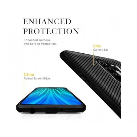 Funda Silicona Gel Tpu Nuevo Carbon Negra para Xiaomi Redmi 9