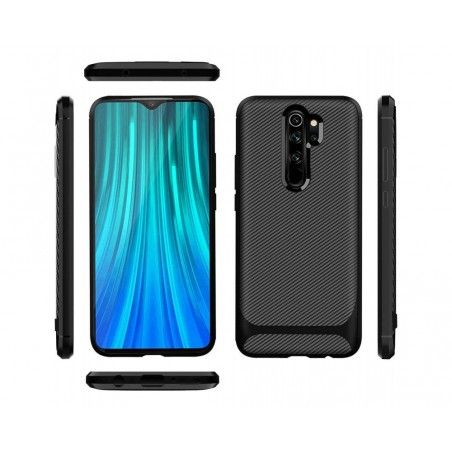 Funda Silicona Gel Tpu Nuevo Carbon Negra para Xiaomi Redmi 9