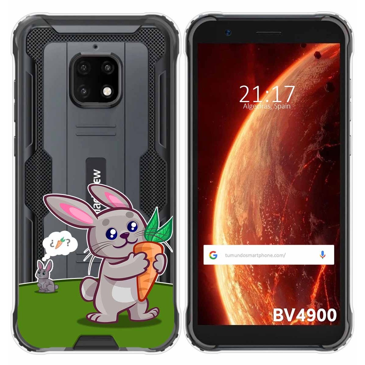 Funda Gel Transparente para Blackview BV4900 / BV4900 Pro diseño Conejo Dibujos