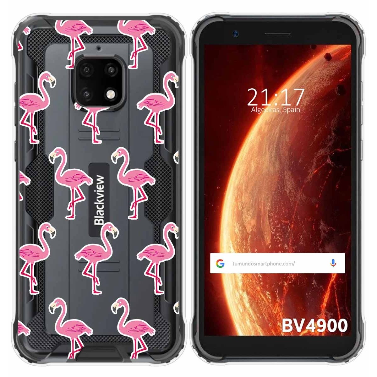 Funda Gel Transparente para Blackview BV4900 / BV4900 Pro diseño Flamenco Dibujos